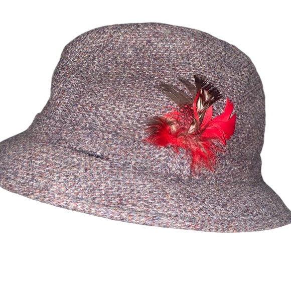 Vintage Hat Mens Medium Wool Tweed Walking Bucket Union Made in USA Retro - Picture 4 of 13